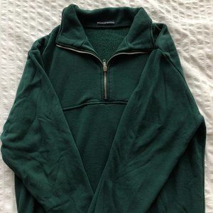 Brandy Melville Green Quarter Zip